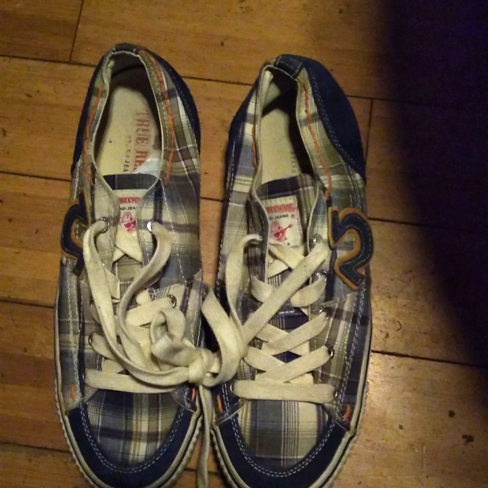 True Religion Plaid Sneakers size 11